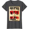 imageStar Wars Last Jedi Rey Vintage Propaganda Graphic TShirt TShirtDark Heather Grey
