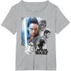 imageStar Wars Last Jedi Rey ampamp the Team Are Ready Graphic TShirt TShirtHeather Grey