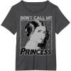 imageStar Wars Princess Leia Dont Call Me Princess Portrait TShirtDark Heather Grey