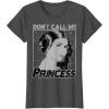 imageStar Wars Princess Leia Dont Call Me Princess Portrait TShirtDark Heather Grey