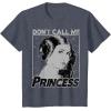 imageStar Wars Princess Leia Dont Call Me Princess Portrait TShirtHeather Blue