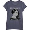 imageStar Wars Princess Leia Dont Call Me Princess Portrait TShirtHeather Blue