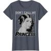 imageStar Wars Princess Leia Dont Call Me Princess Portrait TShirtHeather Blue