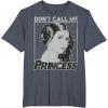 imageStar Wars Princess Leia Dont Call Me Princess Portrait TShirtHeather Blue