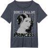 imageStar Wars Princess Leia Dont Call Me Princess Portrait TShirtHeather Blue