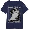 imageStar Wars Princess Leia Dont Call Me Princess Portrait TShirtNavy Blue