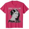 imageStar Wars Princess Leia Dont Call Me Princess Portrait TShirtRed Heather