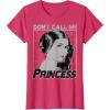 imageStar Wars Princess Leia Dont Call Me Princess Portrait TShirtRed Heather