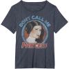 imageStar Wars Princess Leia Dont Call Me Vintage Portrait TShirtHeather Blue