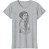 imageStar Wars Princess Leia Geometric Line Drawing TShirt TShirtHeather Grey