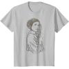 imageStar Wars Princess Leia Geometric Line Drawing TShirt TShirtSilver Grey