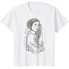 imageStar Wars Princess Leia Geometric Line Drawing TShirt TShirtWhite