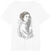 imageStar Wars Princess Leia Geometric Line Drawing TShirt TShirtWhite
