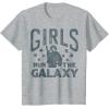 imageStar Wars Princess Leia Girls Run The Galaxy Disney TShirtHeather Grey
