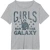imageStar Wars Princess Leia Girls Run The Galaxy Disney TShirtHeather Grey
