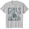 imageStar Wars Princess Leia Girls Run The Galaxy Disney TShirtSilver Grey