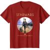 imageStar Wars Rey BB8 Episode 7 Jakku Poster Graphic TShirt TShirtCranberry Red