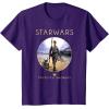 imageStar Wars Rey BB8 Episode 7 Jakku Poster Graphic TShirt TShirtPurple