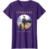 imageStar Wars Rey BB8 Episode 7 Jakku Poster Graphic TShirt TShirtPurple