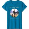 imageStar Wars Rey BB8 Episode 7 Jakku Poster Graphic TShirt TShirtSapphire Blue