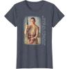imageStar Wars Rey On Jakku Episode 7 Graphic TShirt TShirtHeather Blue