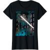 imageStar Wars Rey Resist Lightsaber Poster TShirt TShirtBlack