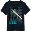 imageStar Wars Rey Resist Lightsaber Poster TShirt TShirtBlack