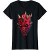 imageStar Wars The Clone Wars Darth Maul Big Face TShirtBlack