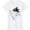 imageStar Wars The Last Jedi Rey Watercolor Sketch TShirtWhite