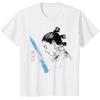 imageStar Wars The Last Jedi Rey Watercolor Sketch TShirtWhite