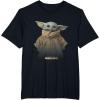 imageStar Wars The Mandalorian Logo The Child Simple Portrait TShirtBlack