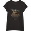 imageStar Wars The Mandalorian Logo The Child Simple Portrait TShirtBlack