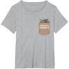 imageStar Wars The Mandalorian The Child Precious Cargo Pocket TShirtHeather Grey
