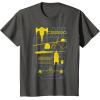 imageStar Wars The Mandalorian ampamp Grogu N1 Starfighter Schematic TShirtAsphalt Grey