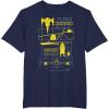 imageStar Wars The Mandalorian ampamp Grogu N1 Starfighter Schematic TShirtNavy Blue