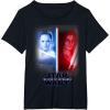 imageStar Wars The Rise Of Skywalker Rey Vertical Split TShirtBlack
