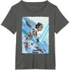 imageStar Wars The Rise of Skywalker Rey Poster TShirtAsphalt Grey