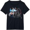 imageStar Wars The Rise of Skywalker Rey and Kylo Battle TShirtBlack
