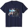 imageStar Wars The Rise of Skywalker Rey and Kylo Battle TShirtNavy Blue