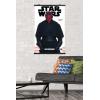 imageTrends International Star Wars Saga  Darth Maul Feature Series Wall Poster 224L x 147W Barnwood Framed VersionPremium Poster  Clip Bundle