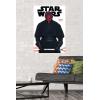 imageTrends International Star Wars Saga  Darth Maul Feature Series Wall Poster 224L x 147W Barnwood Framed VersionPremium Poster  Mount Bundle