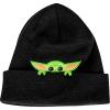 imageSTAR WARS The Mandalorian Grogu PeekABoo Knitted Cuffed Beanie Black One Size