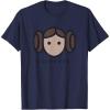 imageStar Wars Cartoon Princess Leia I Love You TShirtNavy Blue