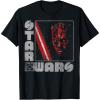 imageStar Wars Darth Maul Distressed Square Portrait TShirtBlack