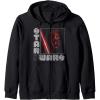 imageStar Wars Darth Maul Distressed Square Portrait Zip HoodieBlack