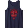 imageStar Wars Darth Maul Face Paint Drip Tank TopNavy Blue
