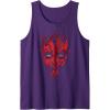 imageStar Wars Darth Maul Face Paint Drip Tank TopPurple