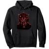imageStar Wars Darth Maul Large Face Portrait Pullover HoodieBlack