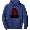 imageStar Wars Darth Maul Large Face Portrait Pullover HoodieNavy Blue