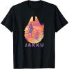imageStar Wars Jakku Millennium Falcon Rey ampamp BB8 Fill TShirtBlack